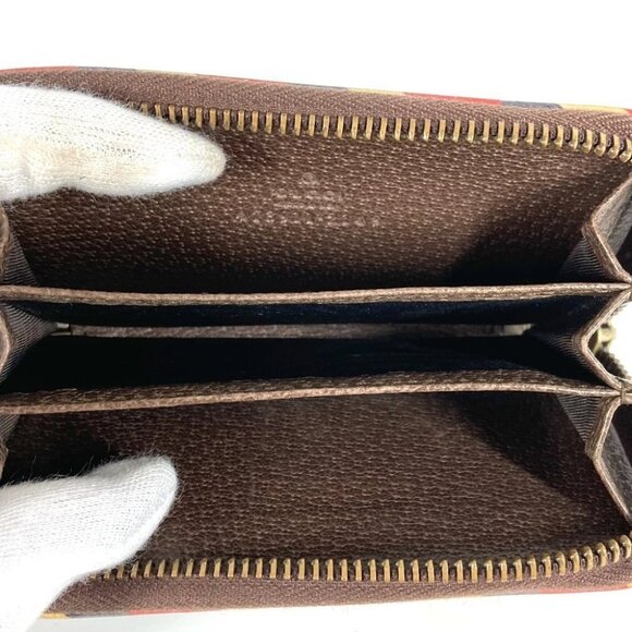 GUCCI 473911 GG Supreme Courier Patch Business Card Case Coin Wallet coin purse - Picture 7 of 9